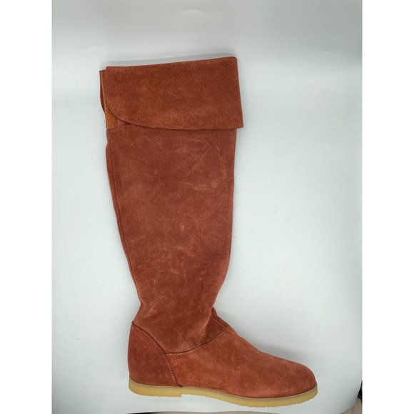 Anthropologie KMB Robin Flat High Boots 37 Round Toe Slip-On - Picture 4 of 12